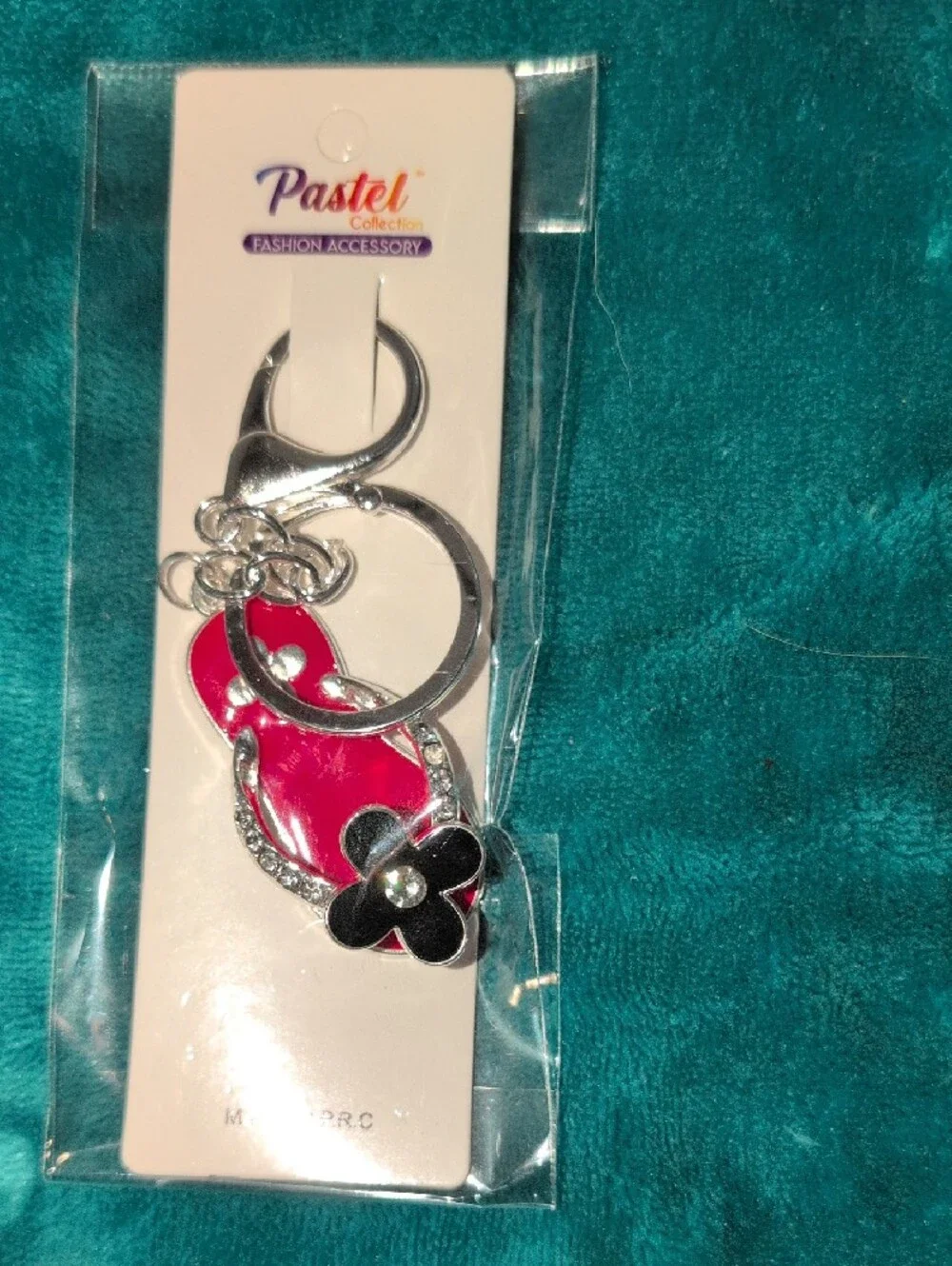 Pastel Red Flip-Flop Keychain .Pick 1 Gold Toned Or Silver Toned